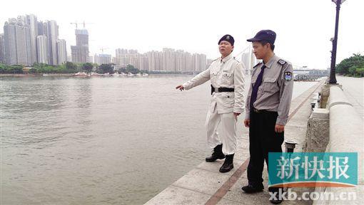 广州17岁少年跳江被保安和白领接力救起(组图)